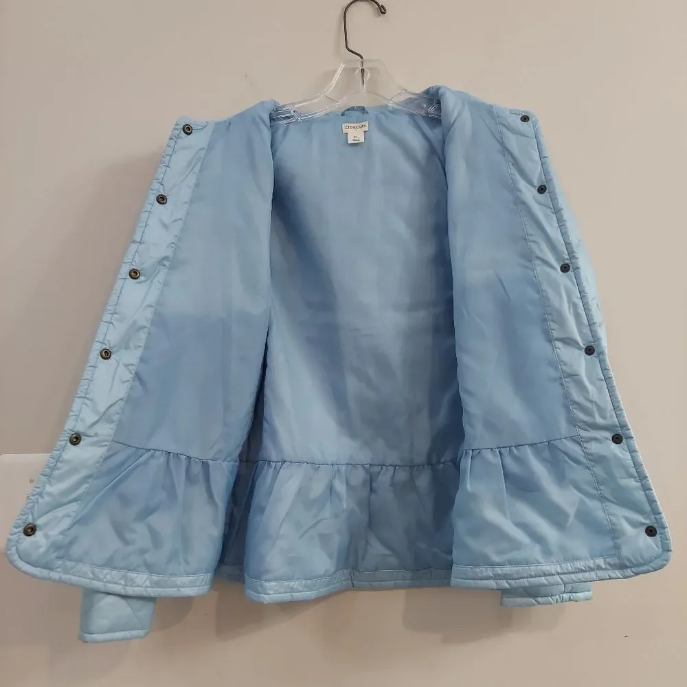 Crew Cuts Light Blue Quilted Peplum Barn Jacket Sz XL